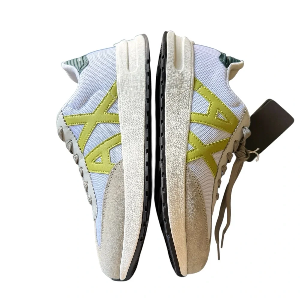 Armani Exchange XUX071 XV527 Sneakers White Green Low Top Men’s 8 Design